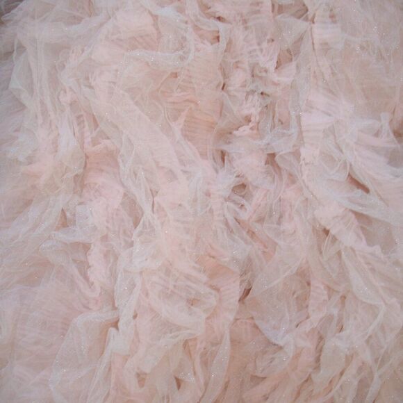 MAC DUGGAL 20576 Womens Pink One Shoulder Glitter Tulle Gown Dress - Picture 11 of 15